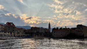 Sunrise in Budva old Town